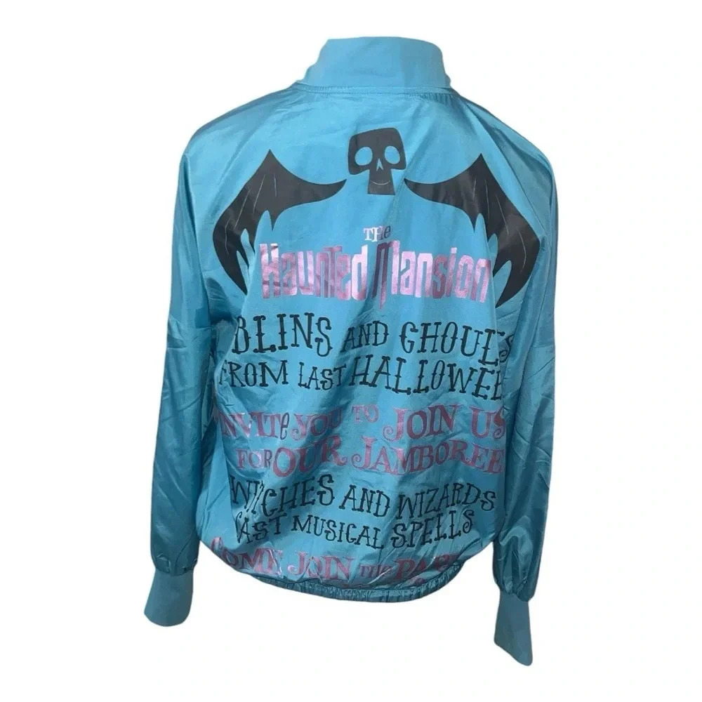 DISNEY PARKS HAUNTED MANSION Windbreaker 80's style turquoise
